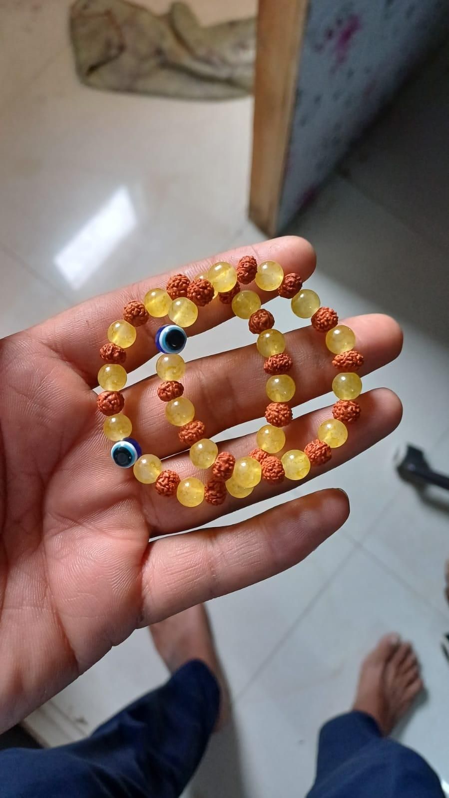 Rudraksha Citrine Crystal Bracelet Buy 1 Get 1 Free