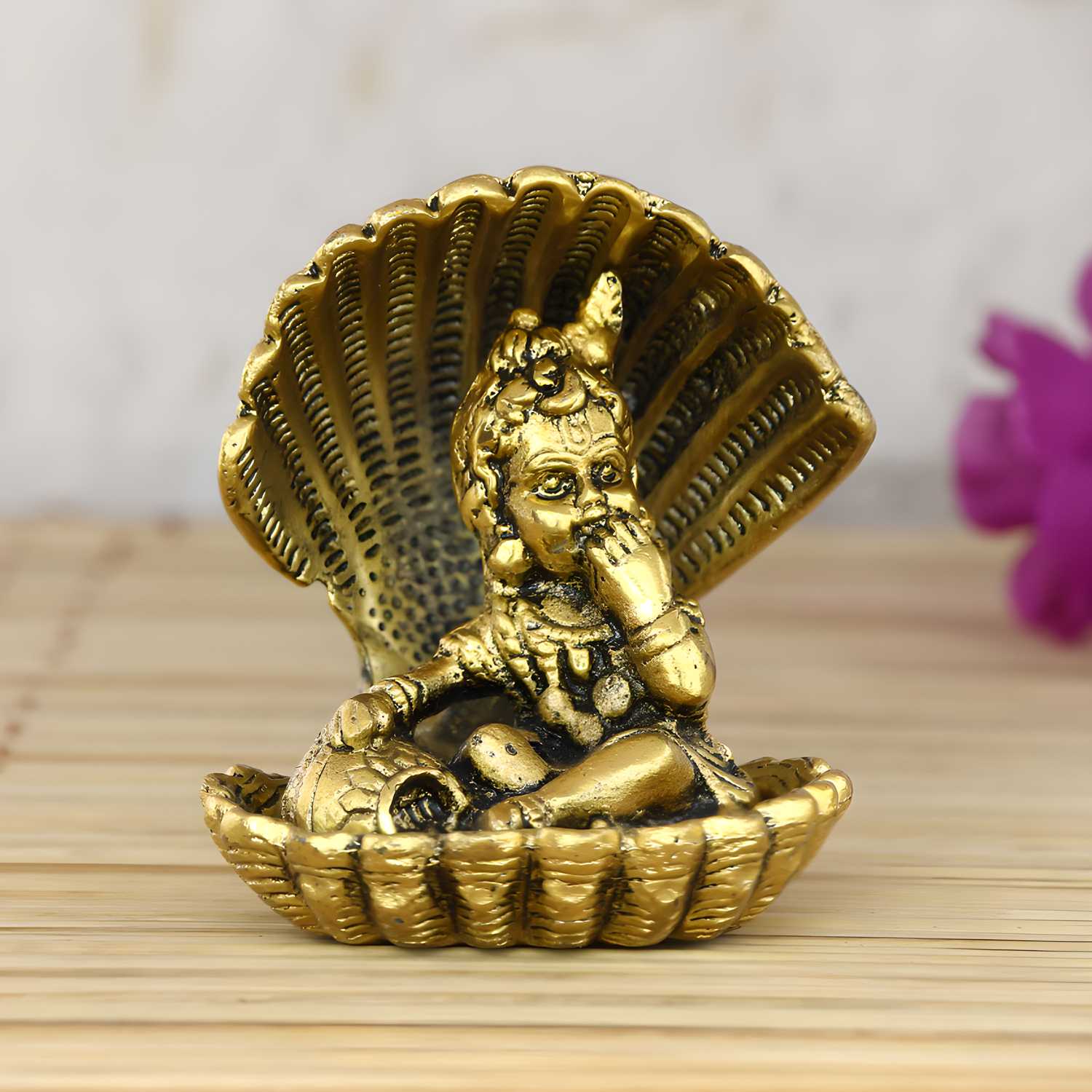 24K Gold Plated Bal Gopal Idol