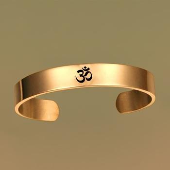 Gold Plated Om Kada